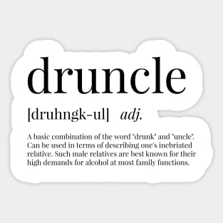 Druncle Definition Sticker